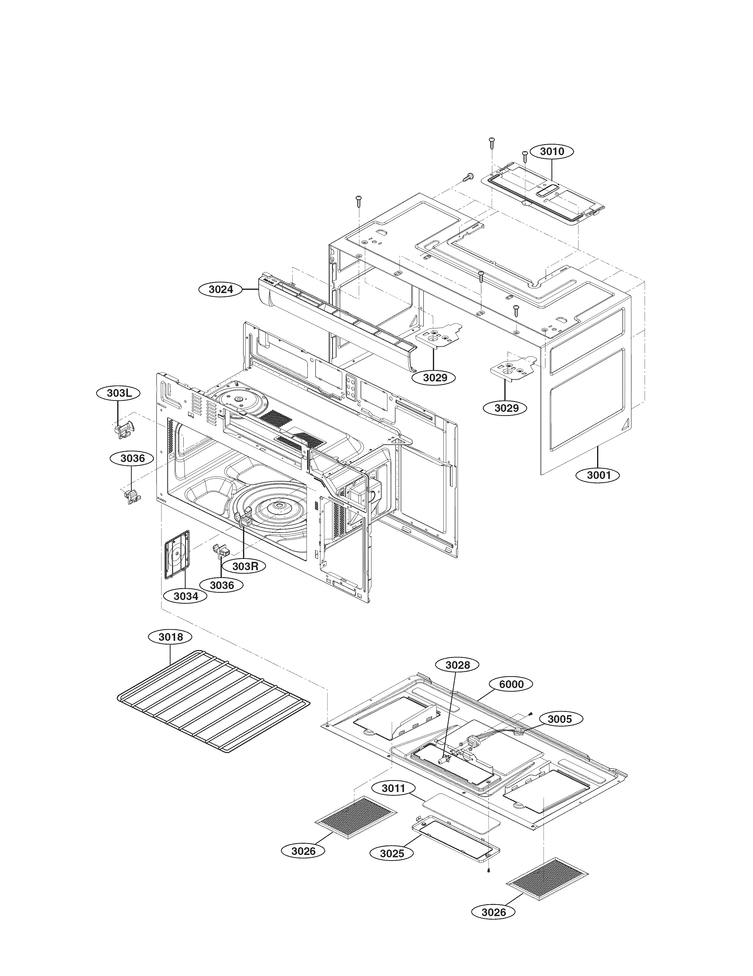 OVEN CAVITY PARTS