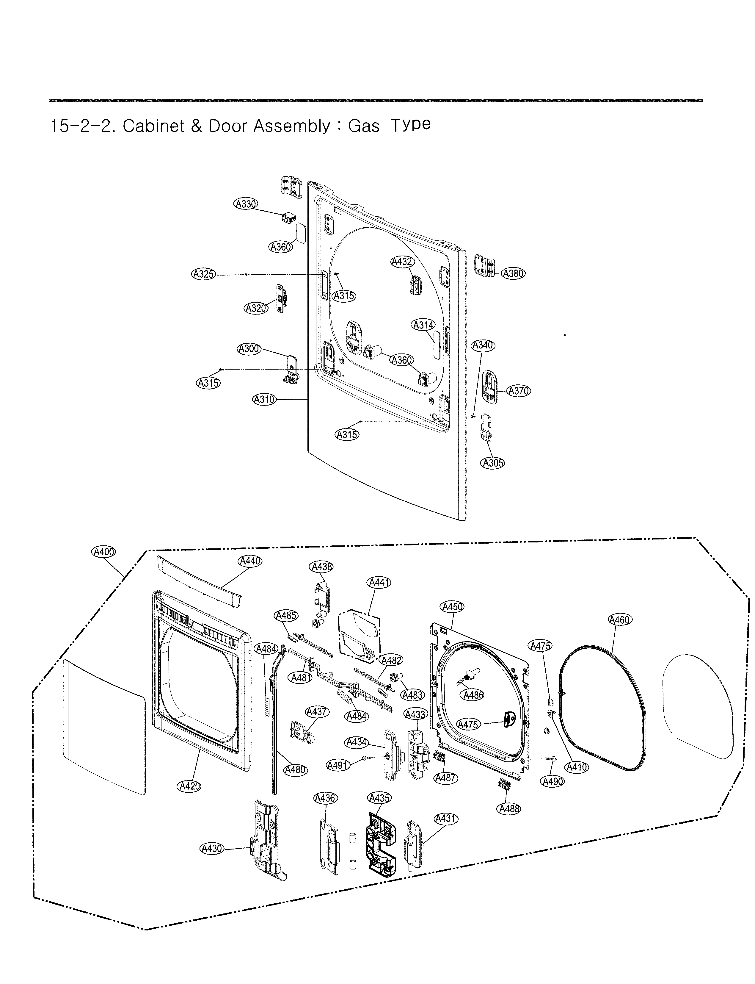 Cabinet and door parts