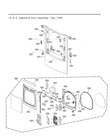 Cabinet and door parts