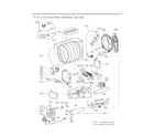 LG DLGY1702V drum and motor parts diagram