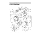LG WM3997HWA/00 drum and tub parts diagram