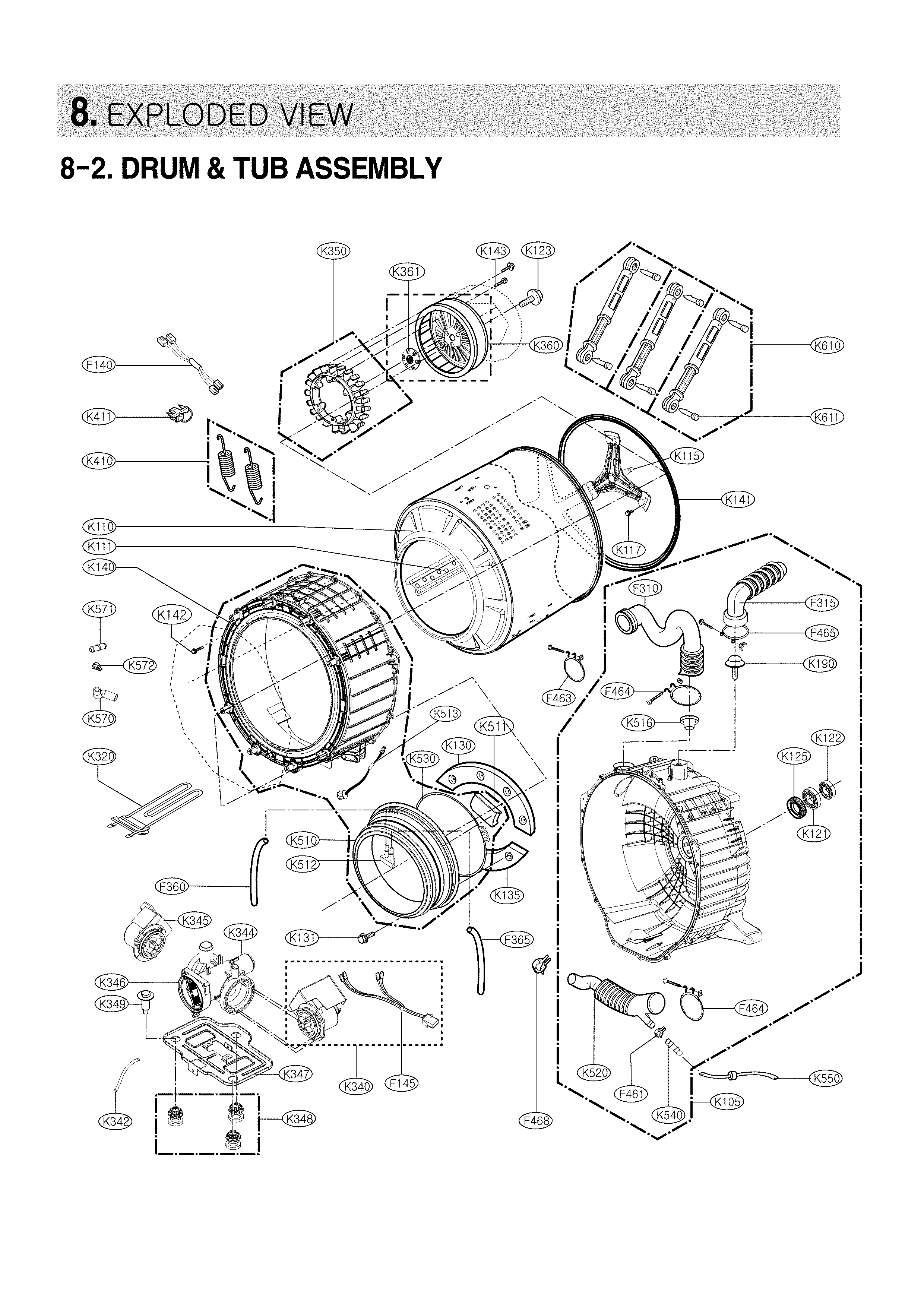 Drum and tub parts