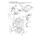 LG WM9000HVA/00 cabinet and control parts diagram