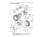LG WM9000HVA/00 drum and tub parts diagram