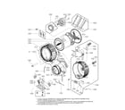 LG WM9000HWA/00 drum and tub parts diagram