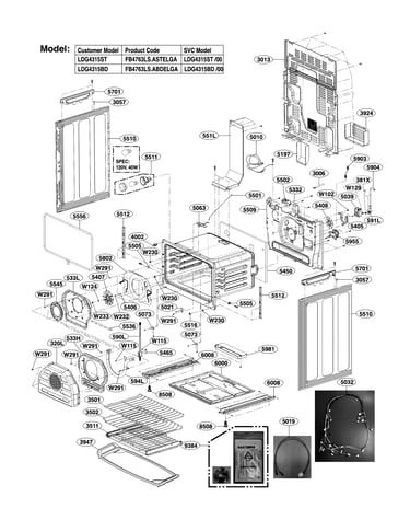 Lower cavity parts