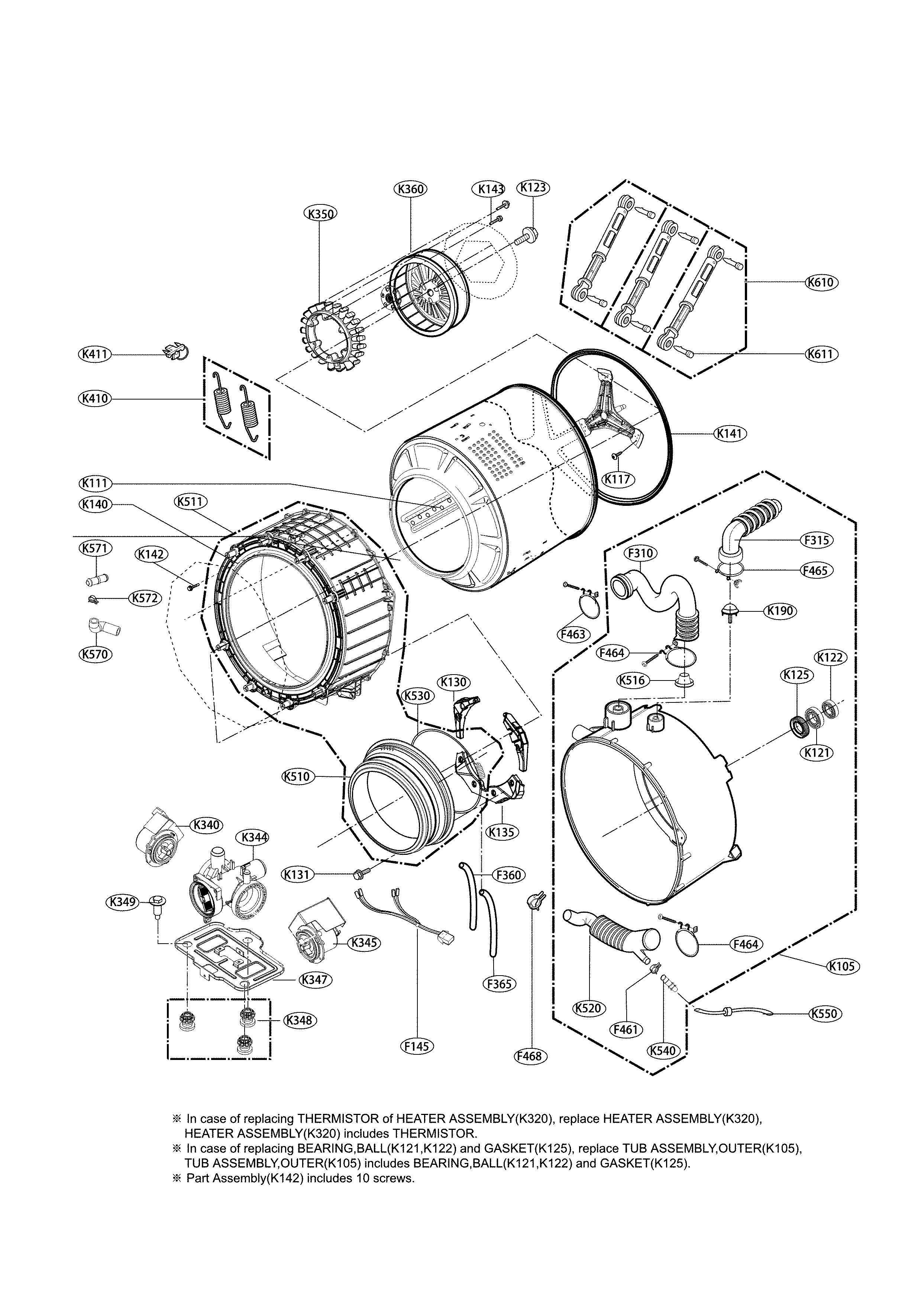 Drum and tub parts
