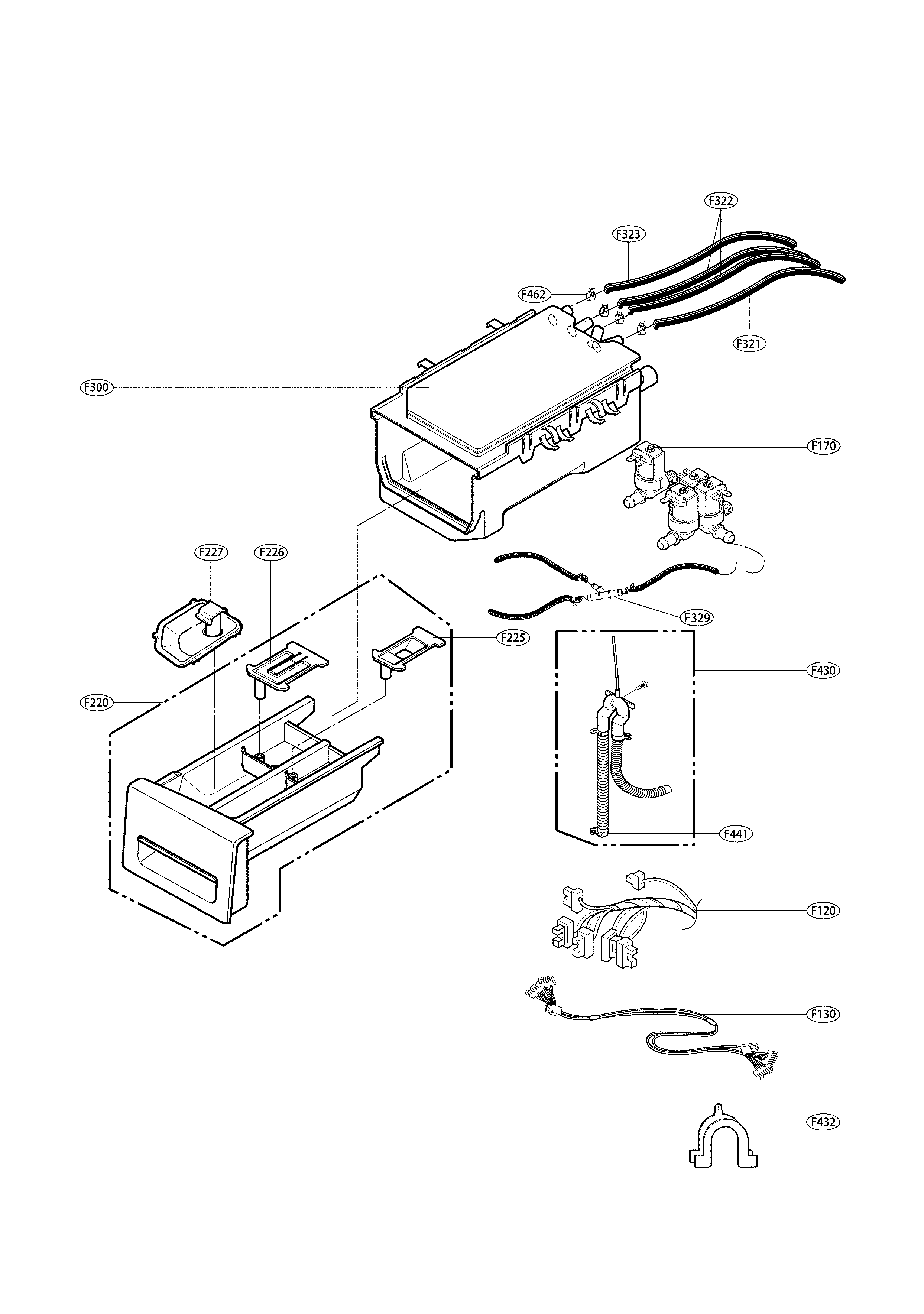 Dispenser assembly parts