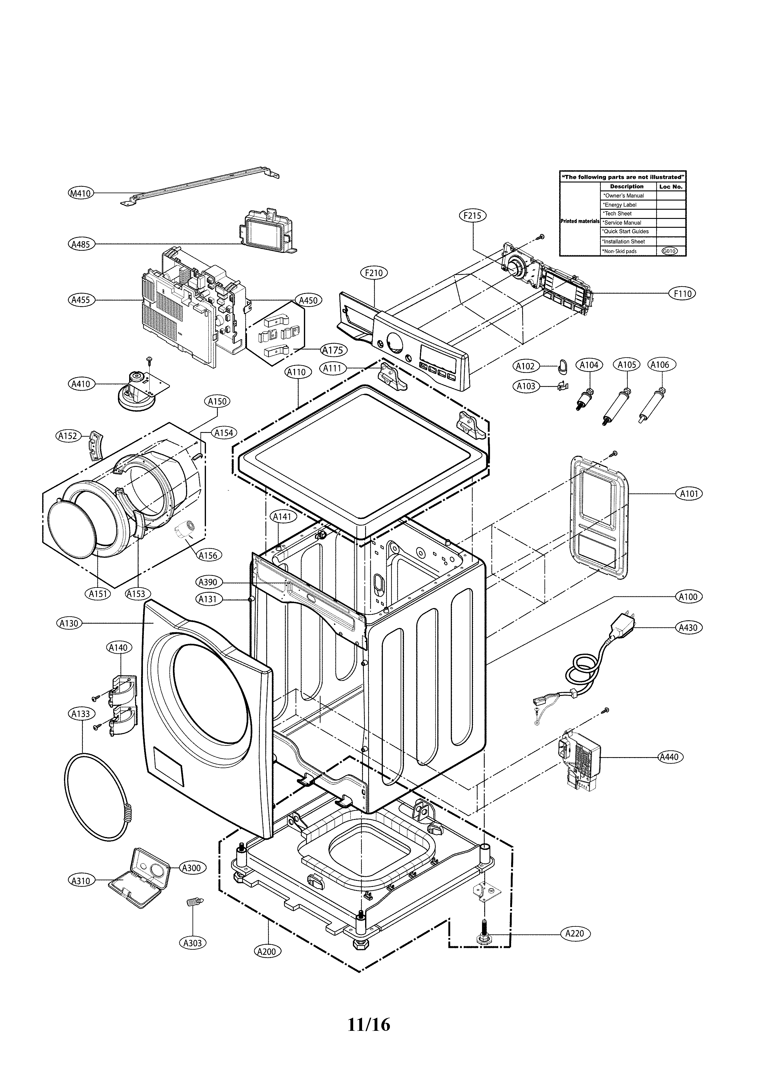 CABINET AND CONTROL PARTS