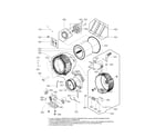 Kenmore 79641302610 drum and tub parts diagram