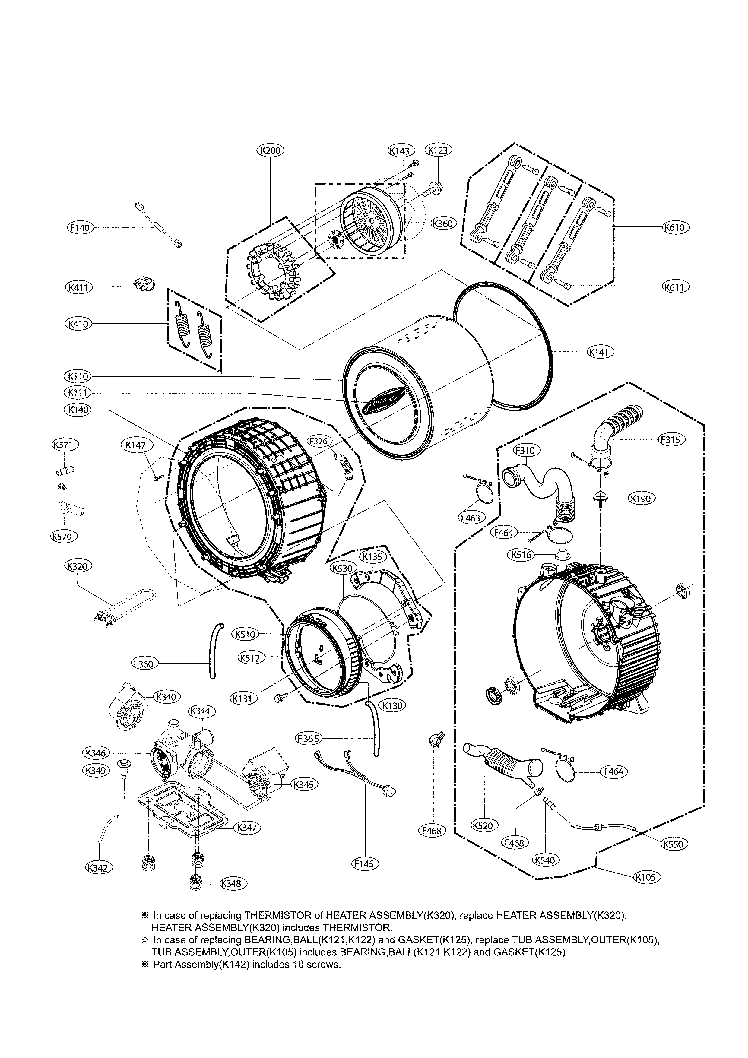 Drum and tub parts