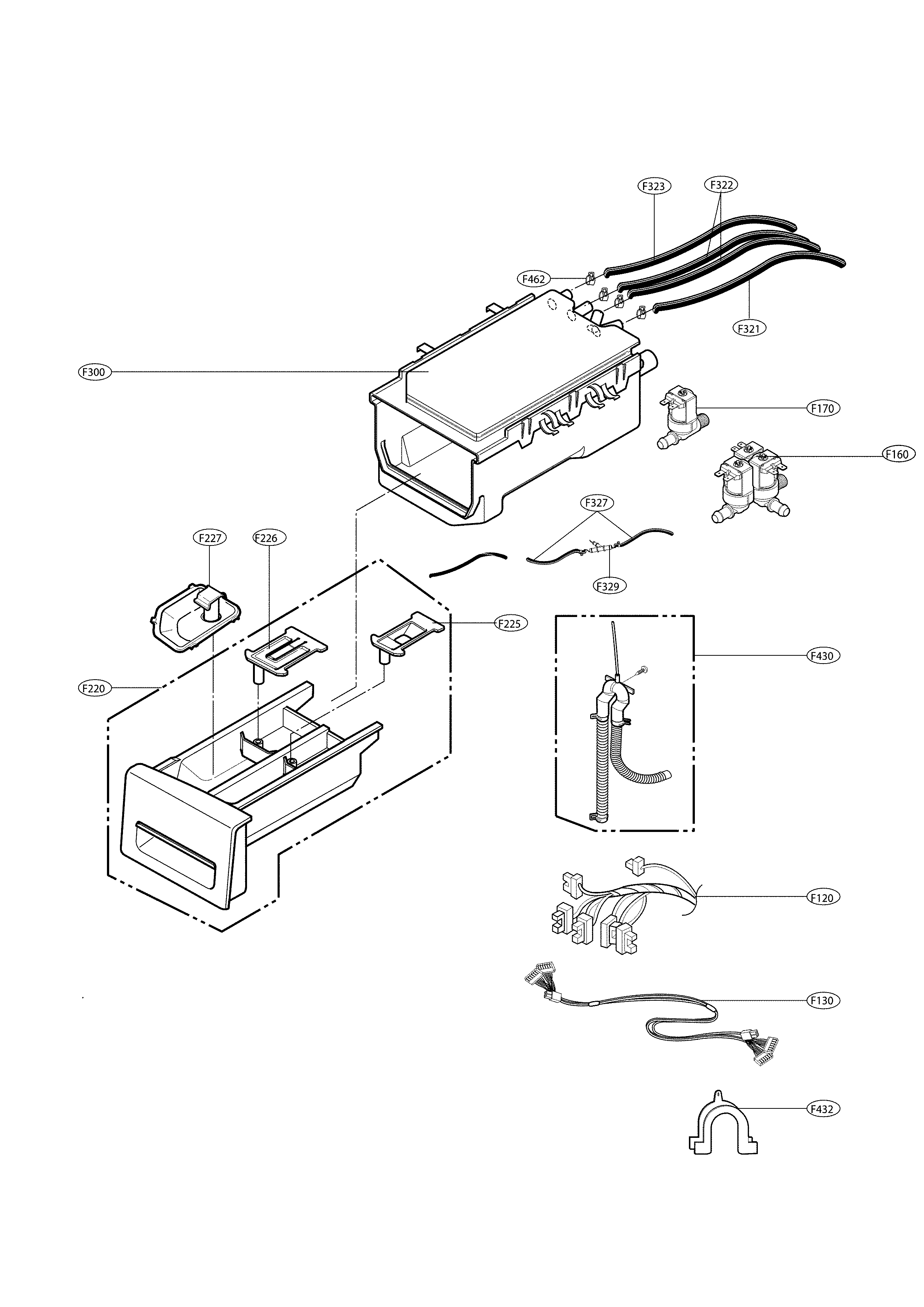 Dispenser assembly parts