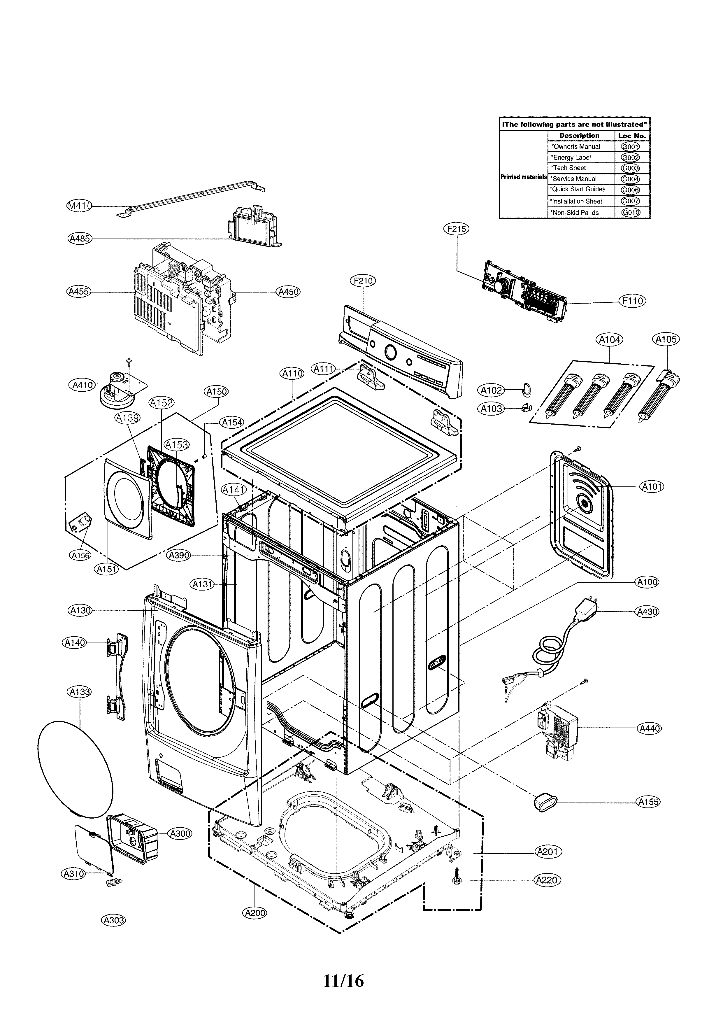 CABINET AND CONTROL PARTS