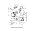 Kenmore Elite 79641962610 drum and tub parts diagram