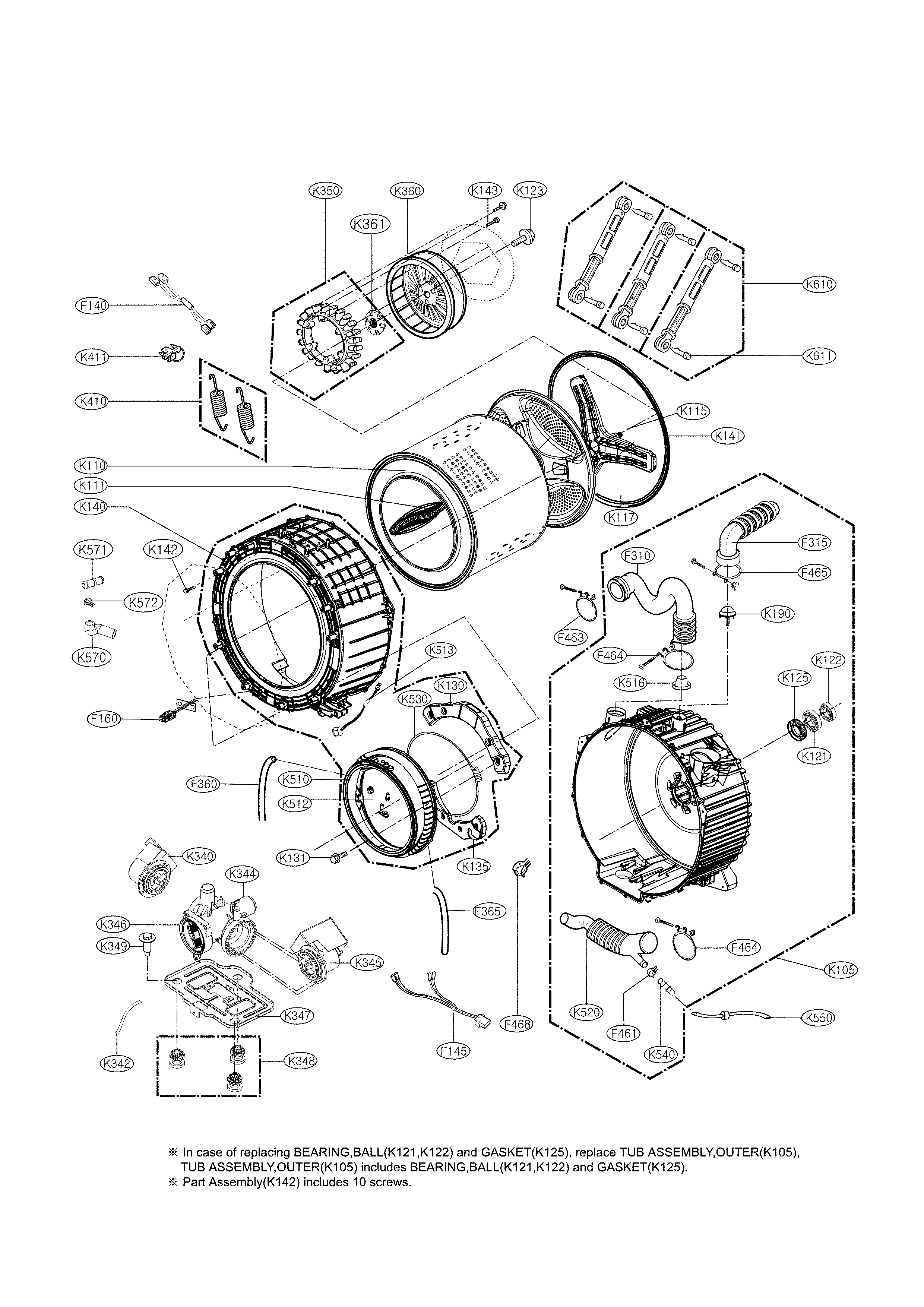 Drum and tub parts