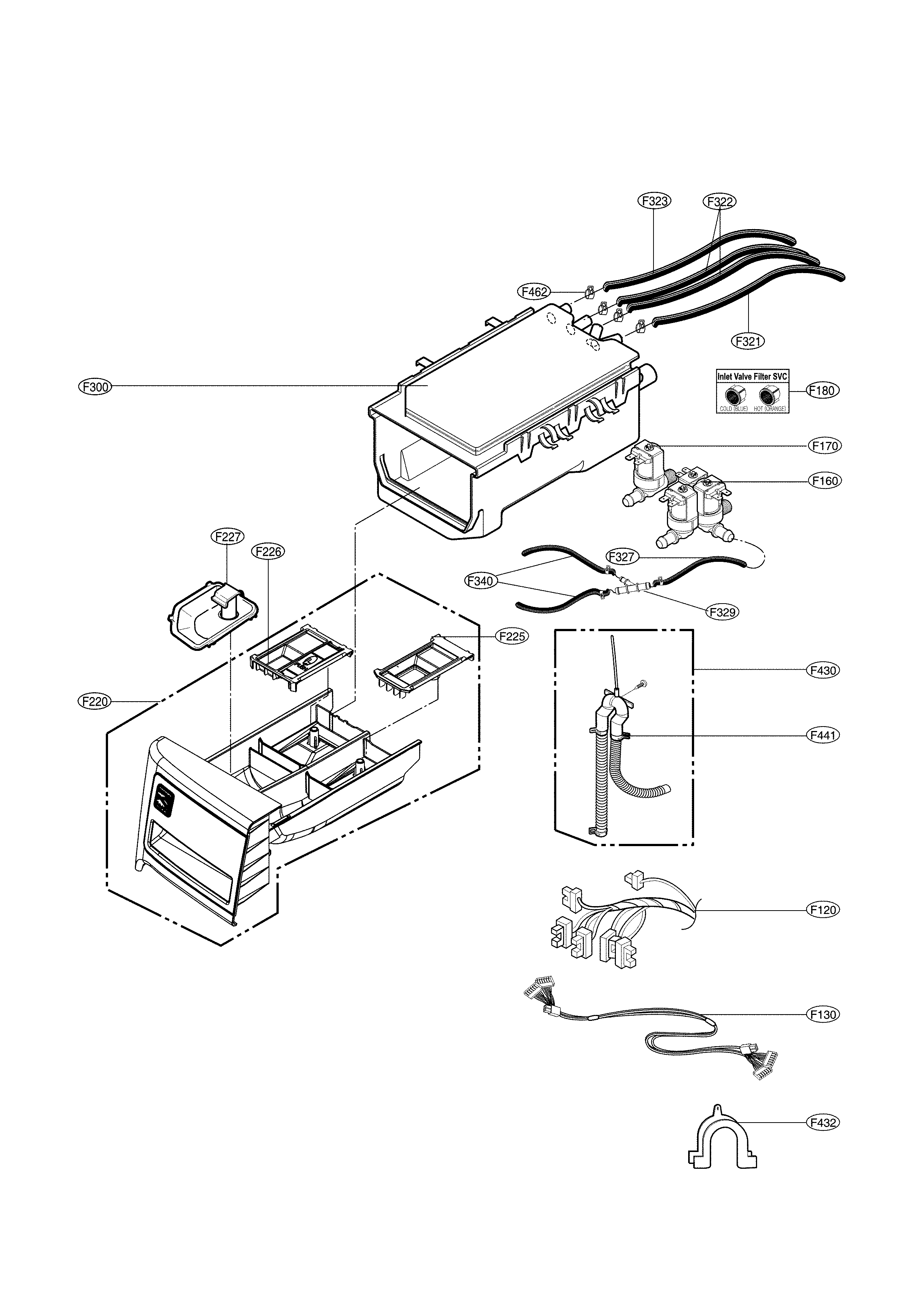 Dispenser assembly parts