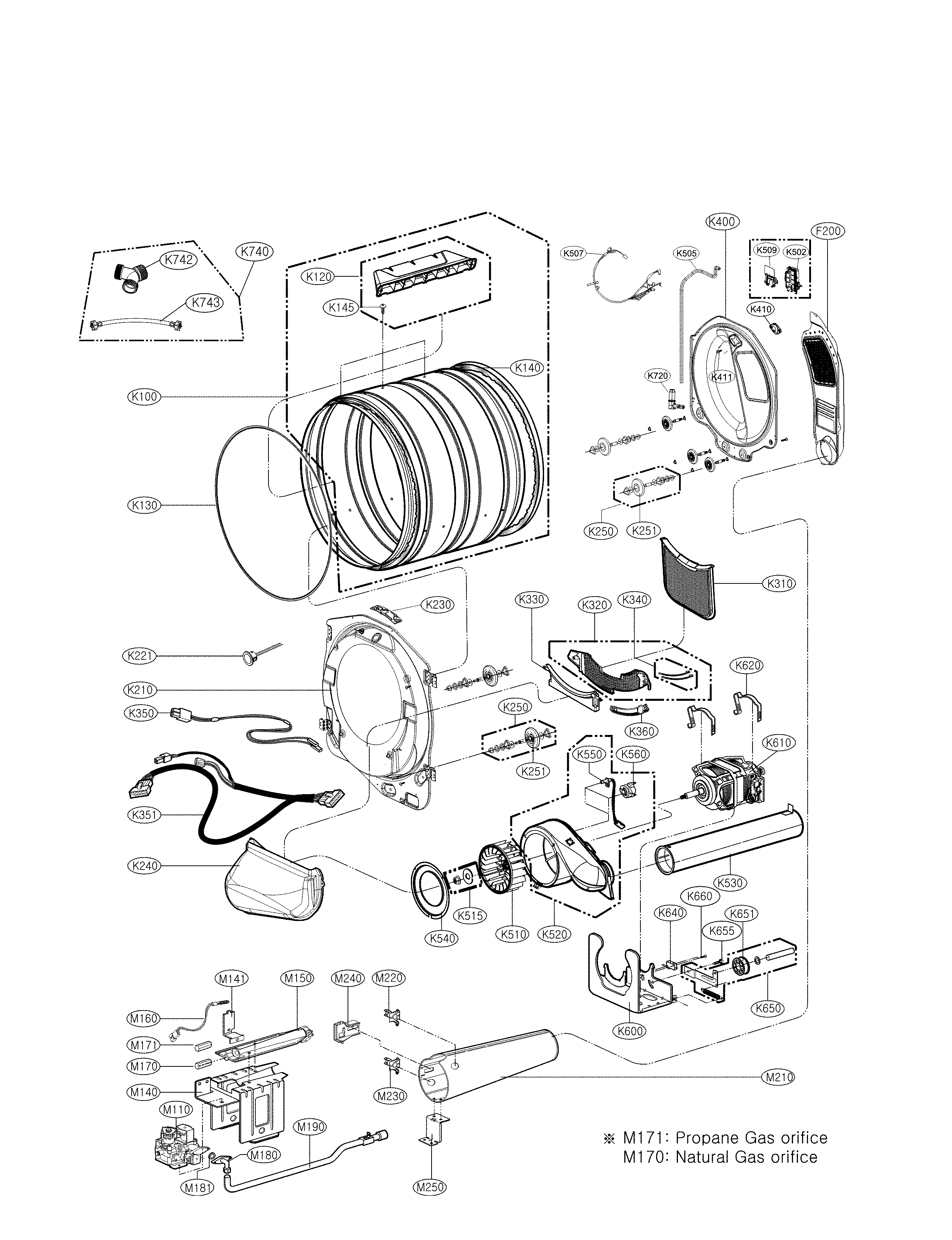 Dispenser assembly parts