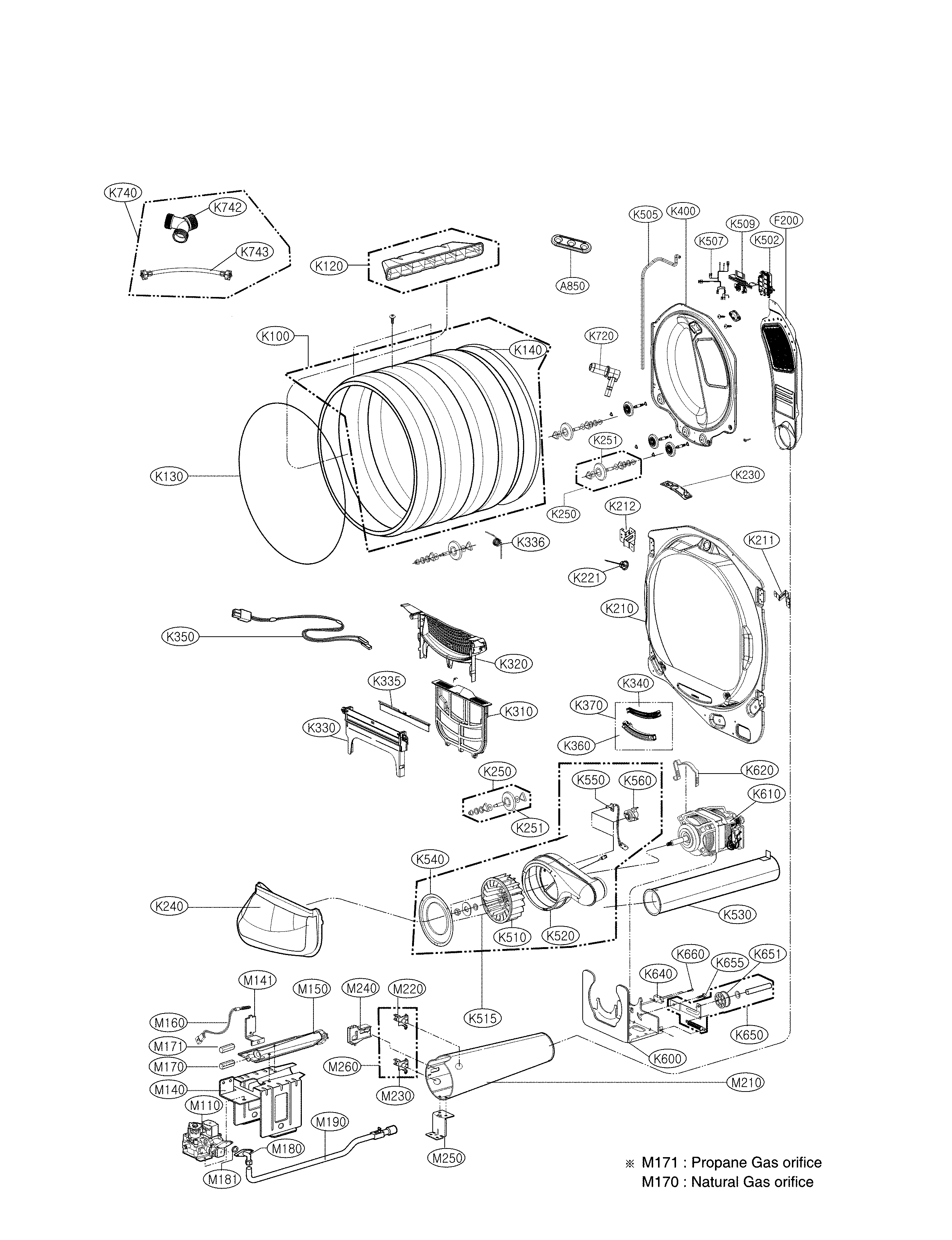DRUM ASSEMBLY PARTS