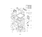 Kenmore 79641383411 cabinet and control parts diagram