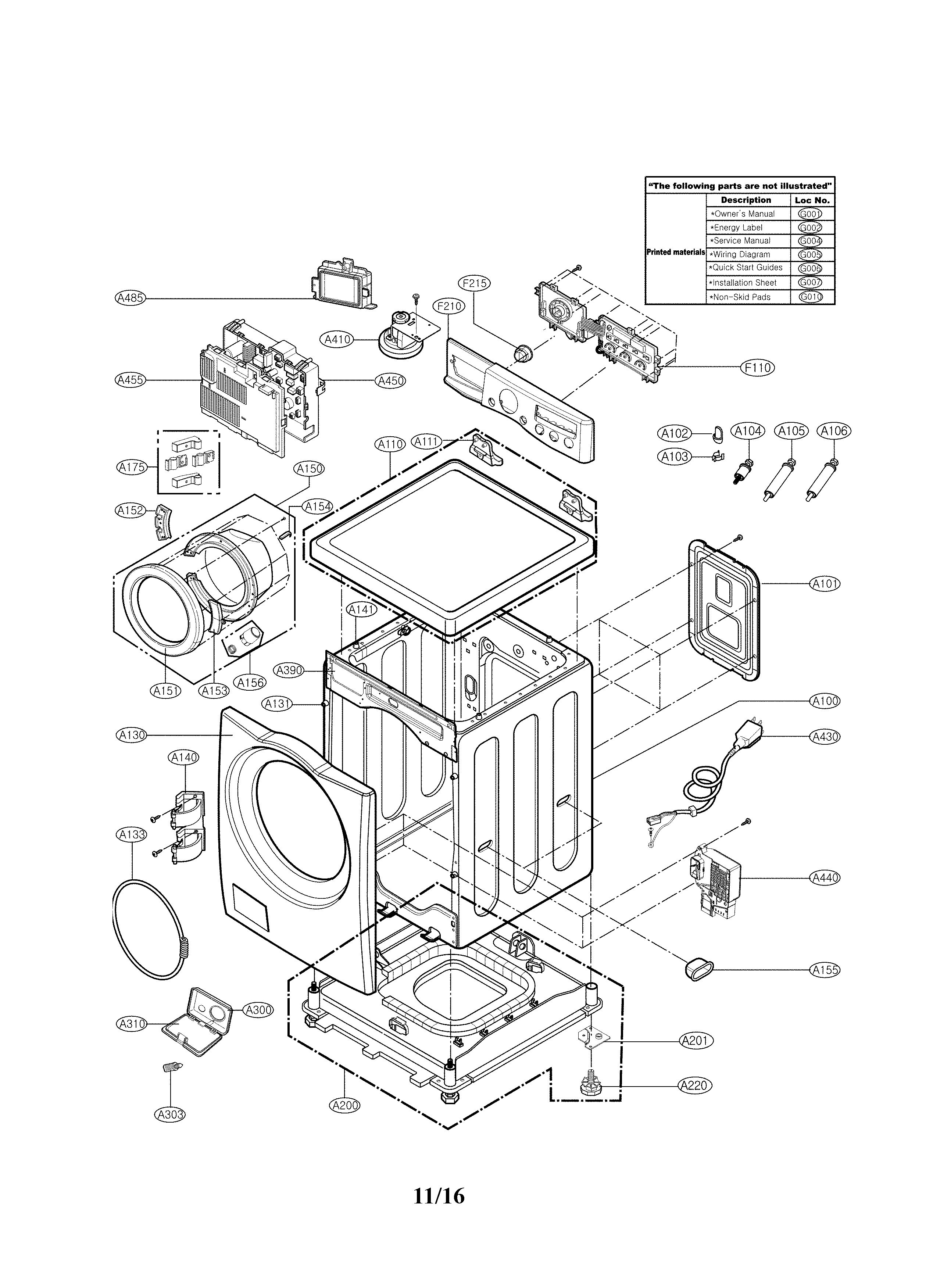 CABINET AND CONTROL PARTS