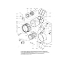 Kenmore 79641383411 drum and tub parts diagram