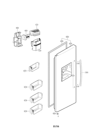 Freezer door parts