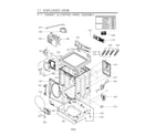 Kenmore Elite 79641982410 cabinet and control parts diagram