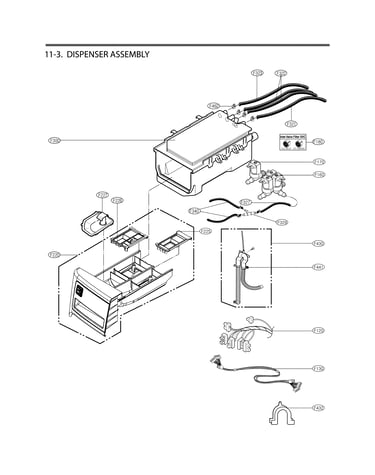 Dispenser assembly parts