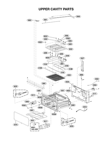 Upper cavity parts