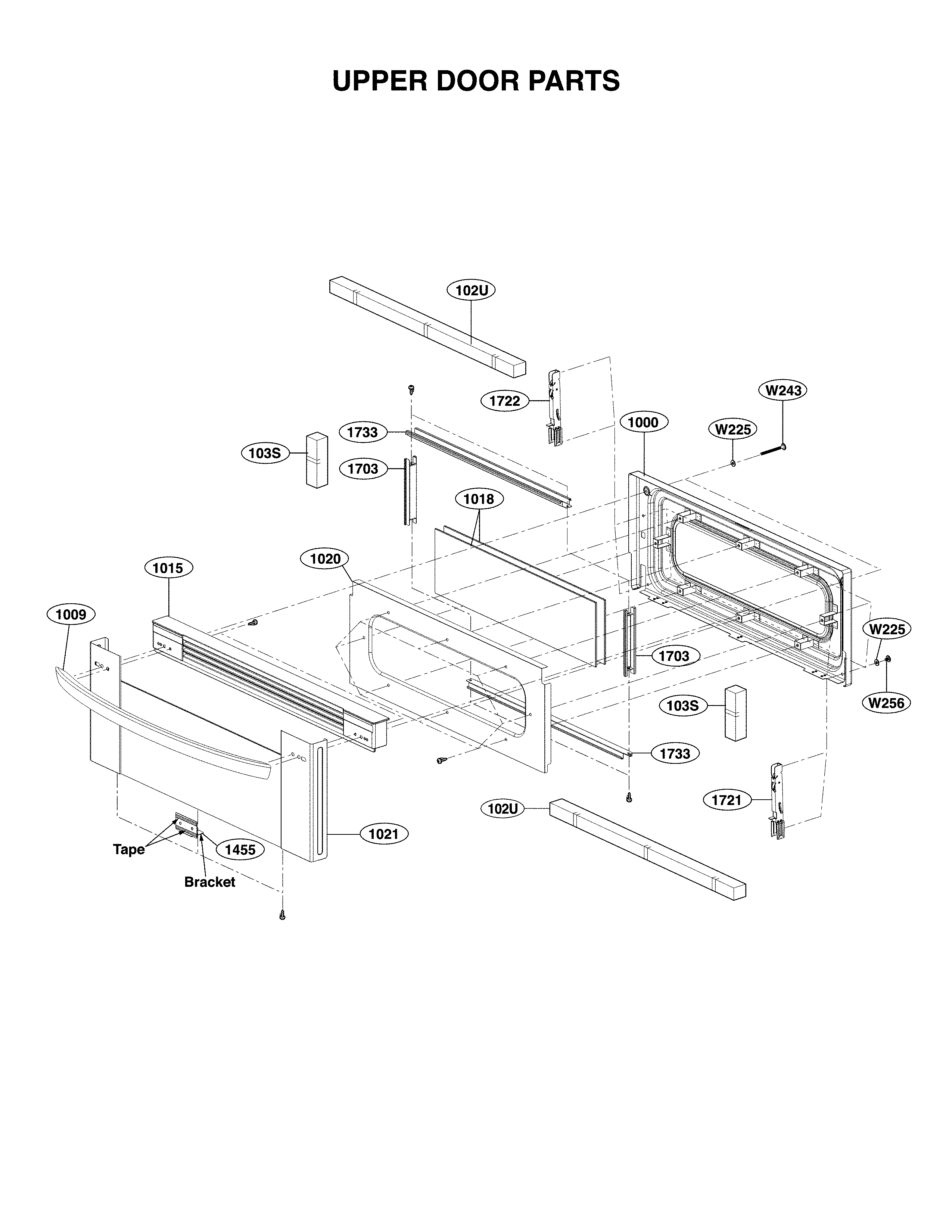 Upper door parts