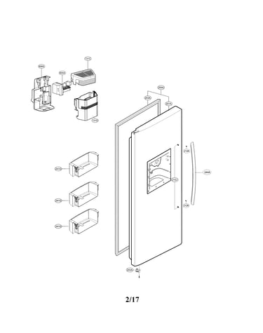 Freezer door parts