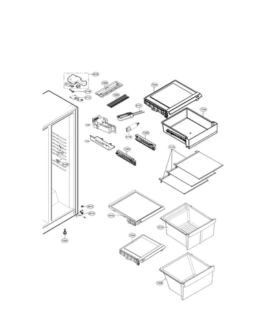 Refrigerator compartment parts