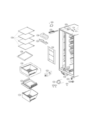 Refrigerator compartment parts