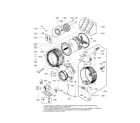 Kenmore Elite 79641072311 drum and tub parts diagram