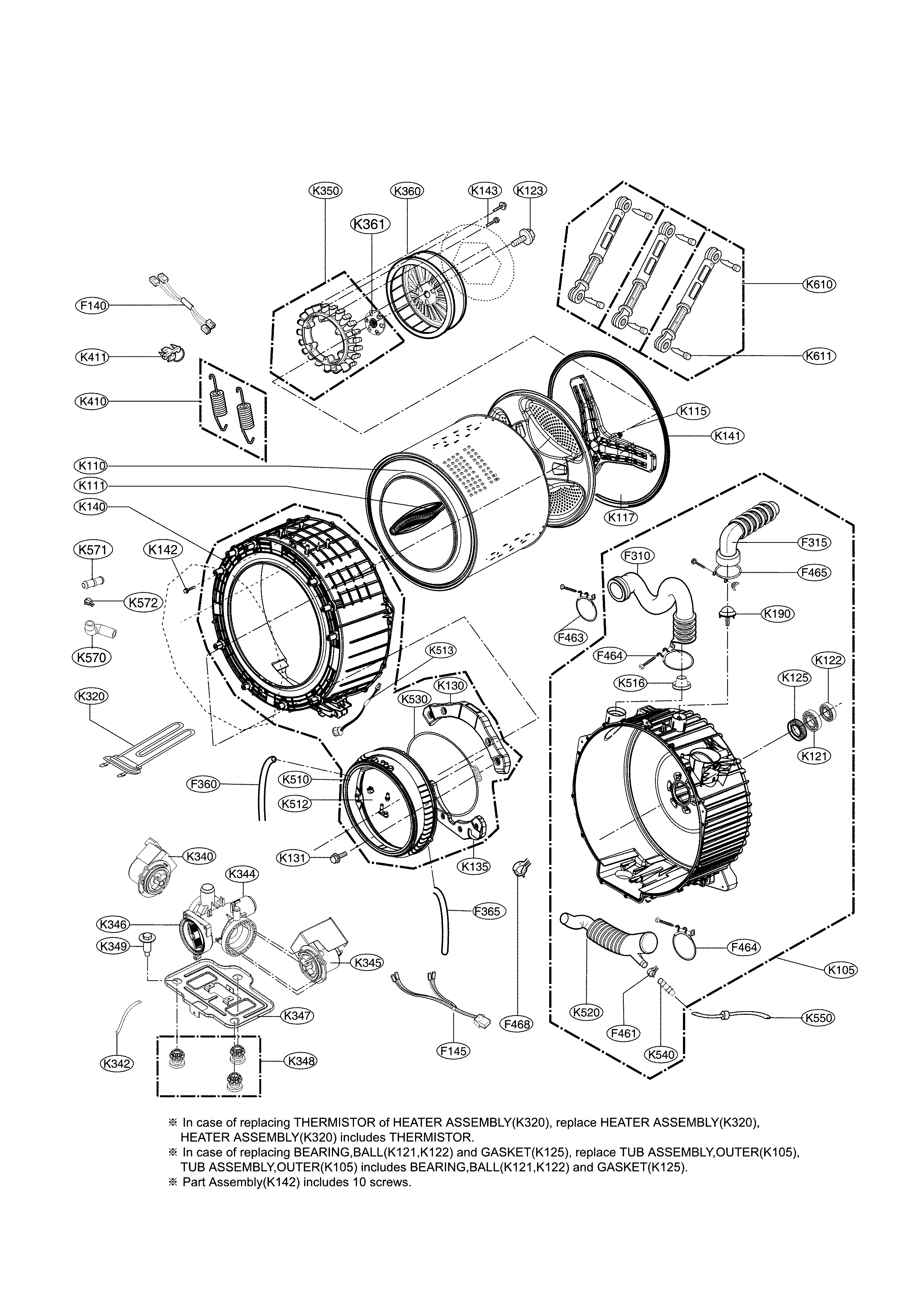 Drum and tub parts
