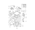 Kenmore 79641393510 cabinet and control parts diagram