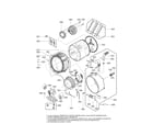 Kenmore 79641393510 drum and tub parts diagram