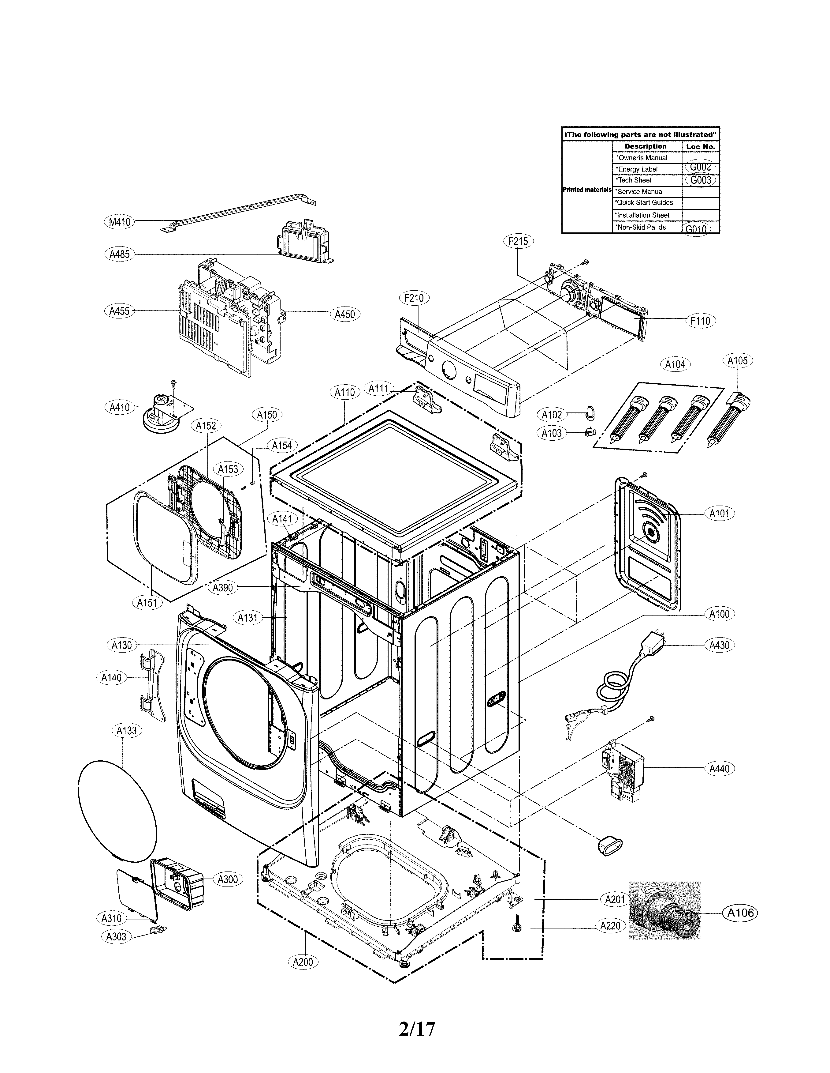 CABINET AND CONTROL PARTS