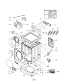 Cabinet and control parts