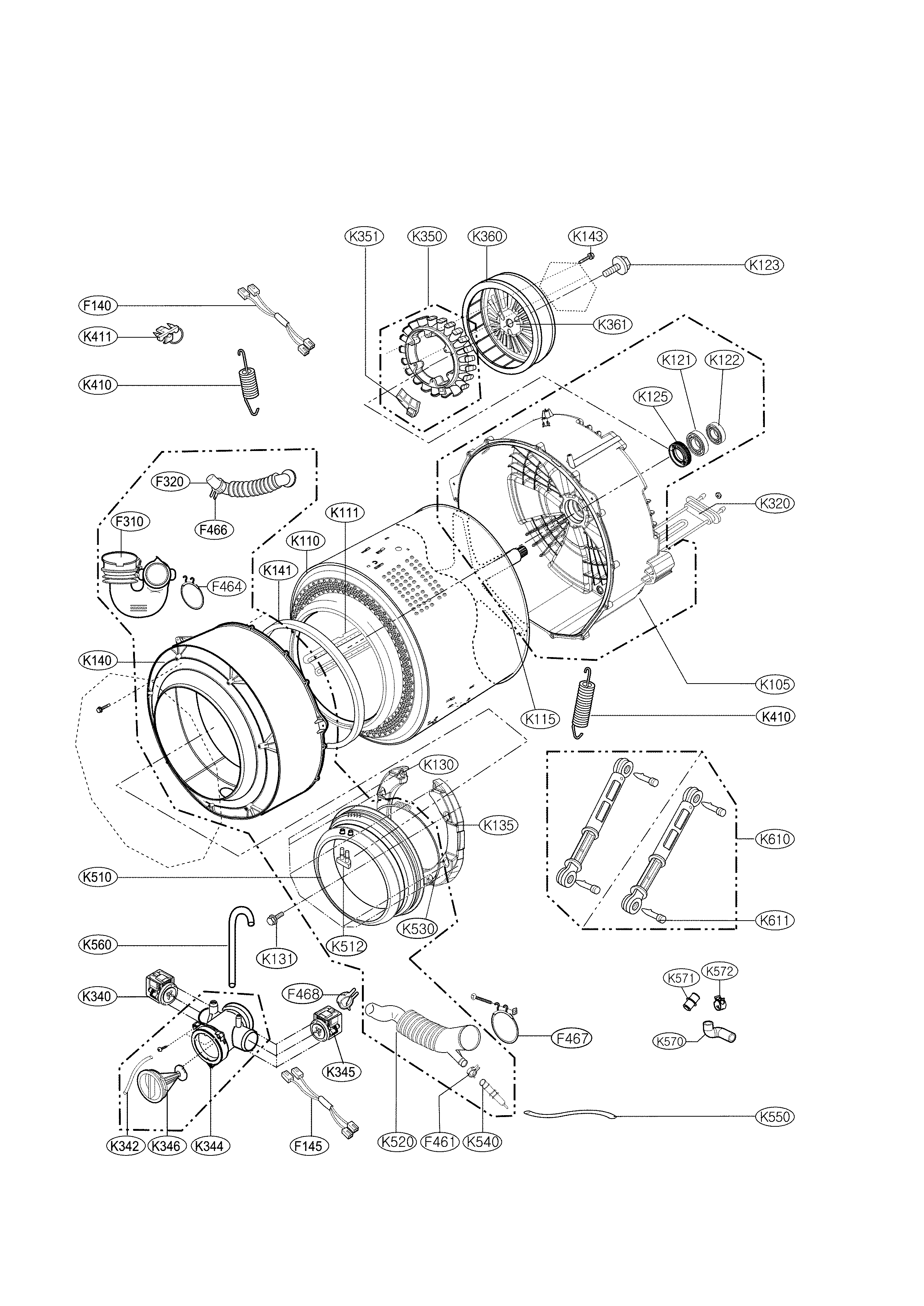 Dispenser assembly parts