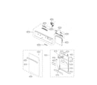 Kenmore Elite 72214693610 panel and door parts diagram