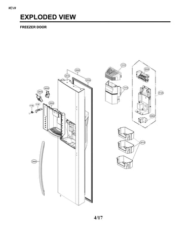 Freezer door parts