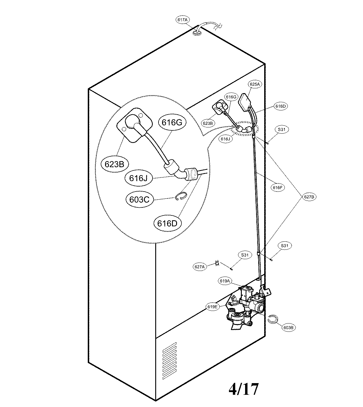 Valve and water parts