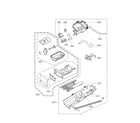LG DLEX3570W/00 drawer panel parts diagram