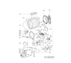 LG DLG4971W drum and motor parts diagram