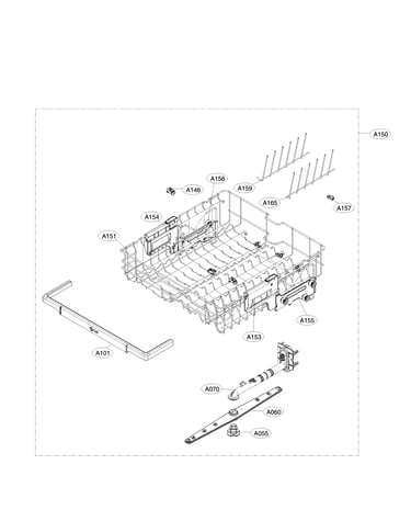 Upper rack parts