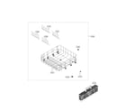 LG LDF5545ST/00 lower rack assembly parts diagram