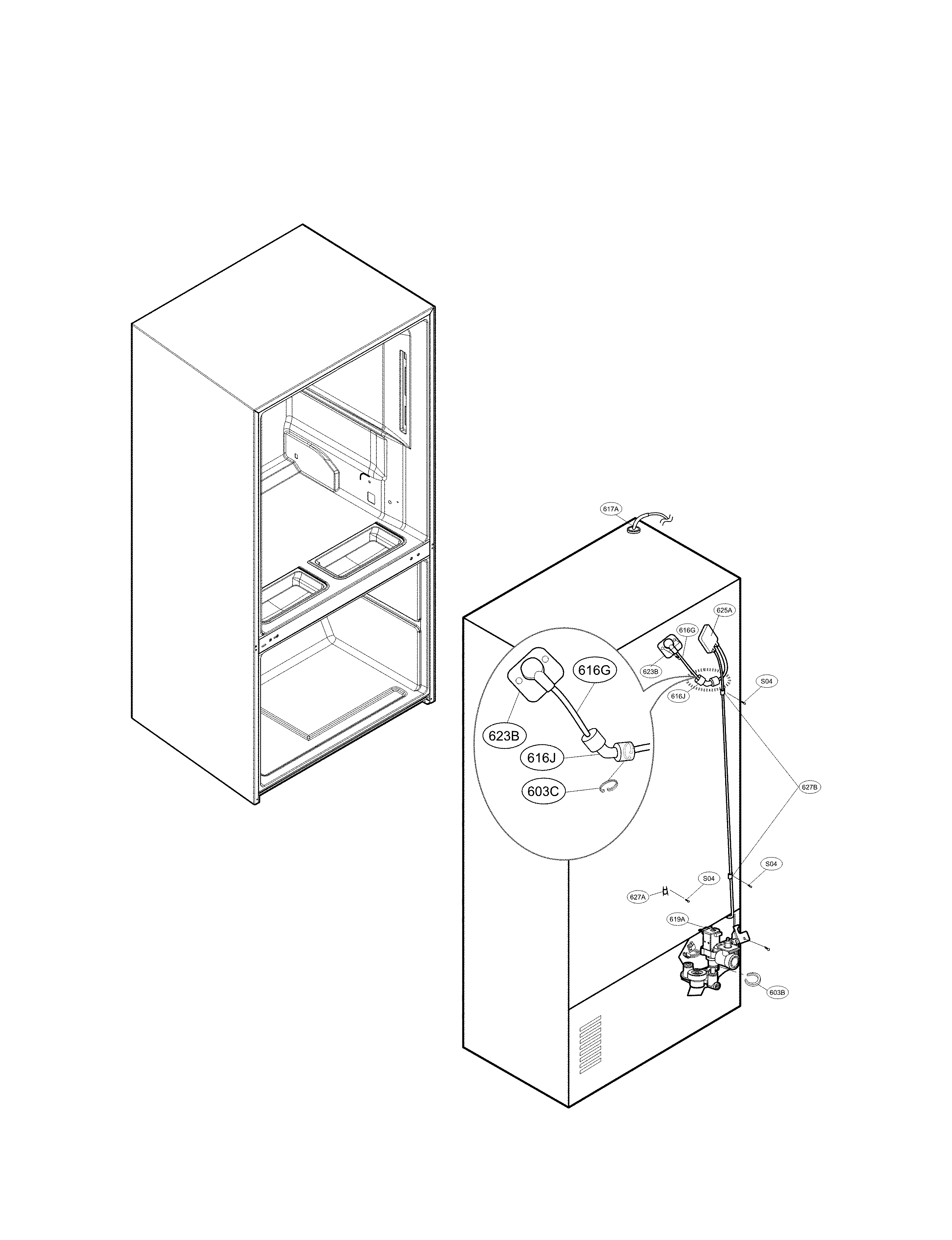 Water and valve parts