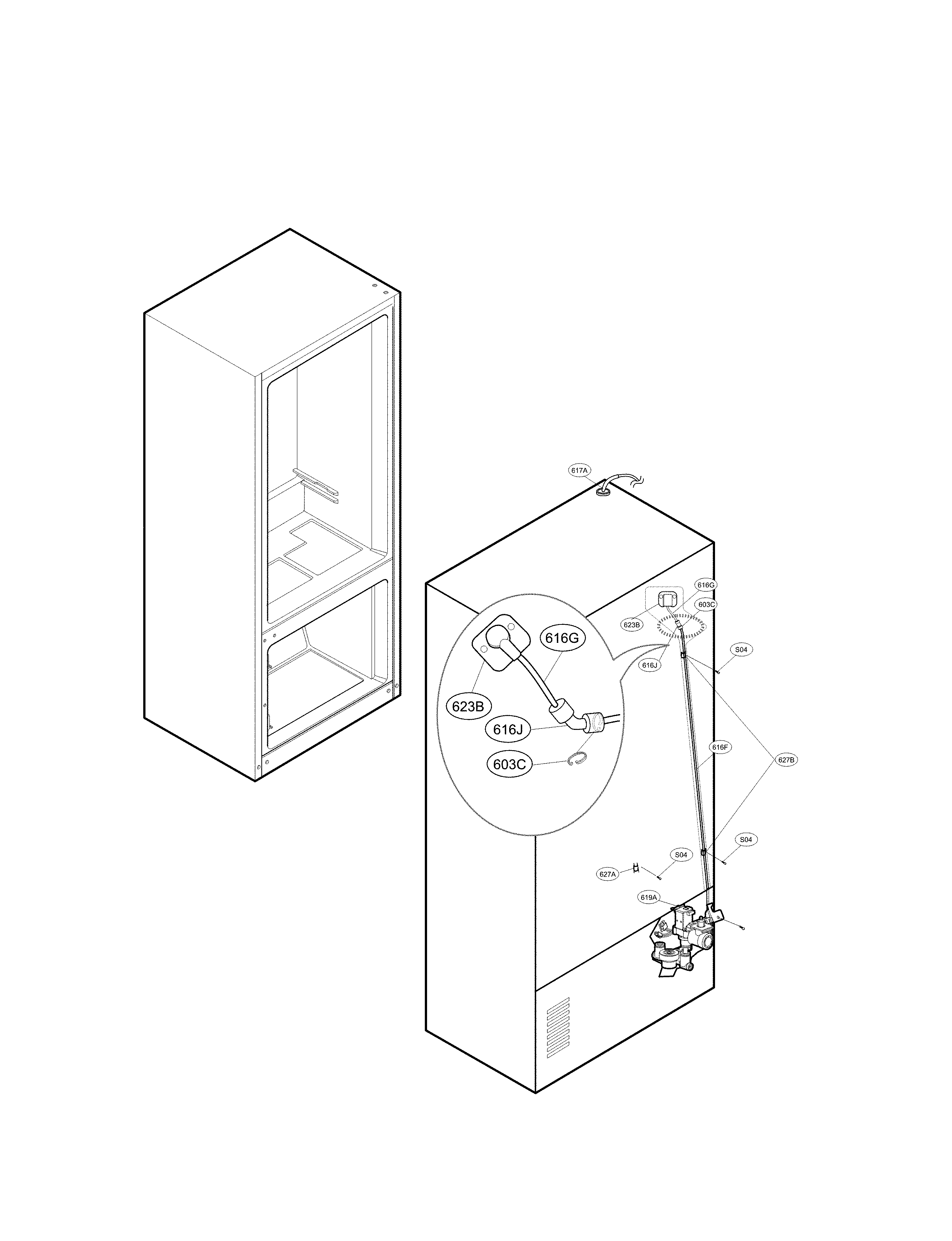 TUB AND VALVE PARTS