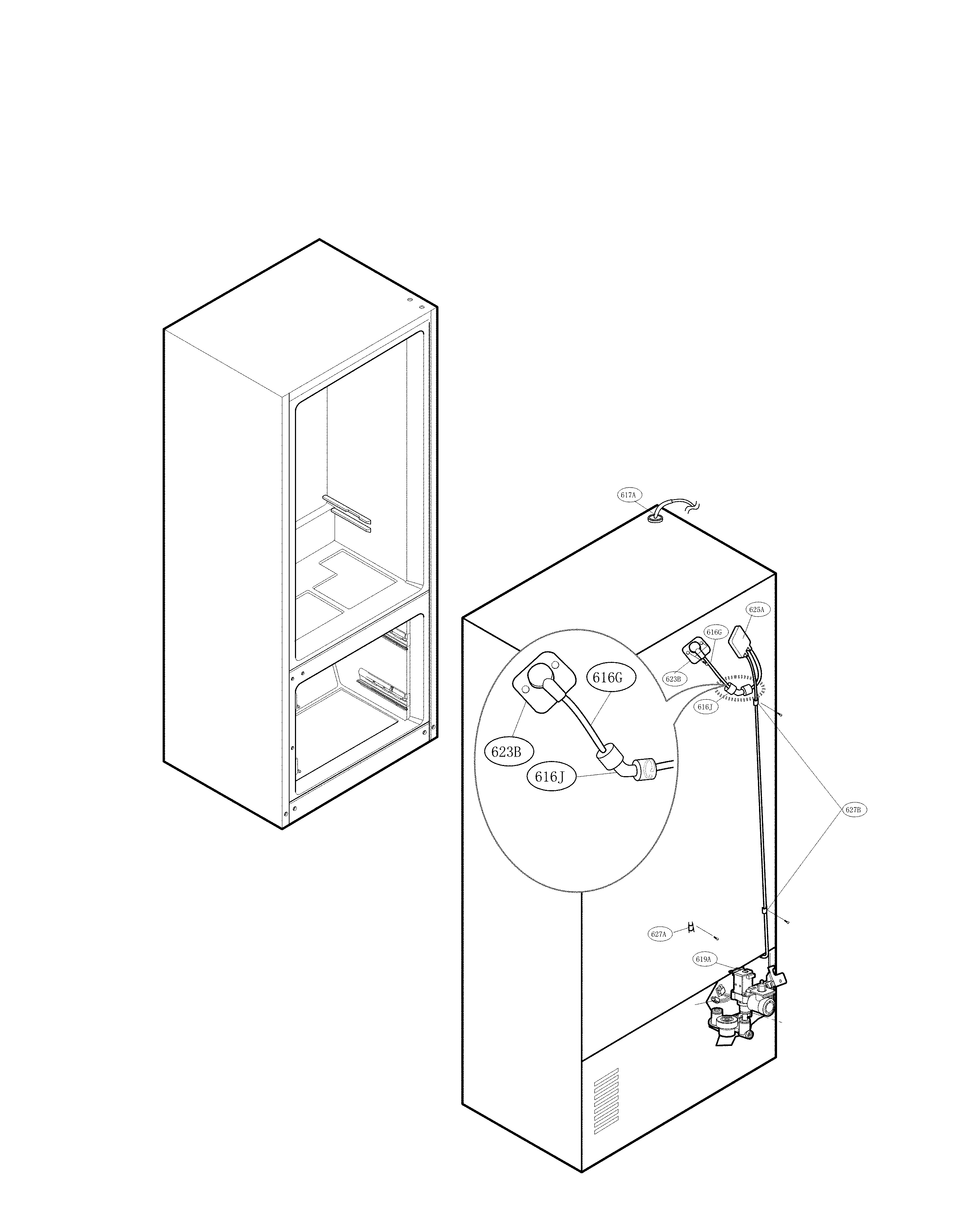Tub and valve parts